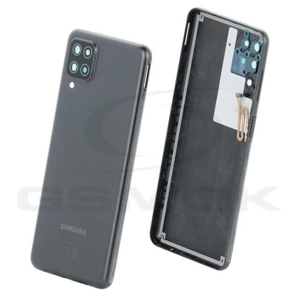 Akkumulátor ház Samsung A125 Galaxy A12 fekete GH82-24487A Eredeti szervizcsomag