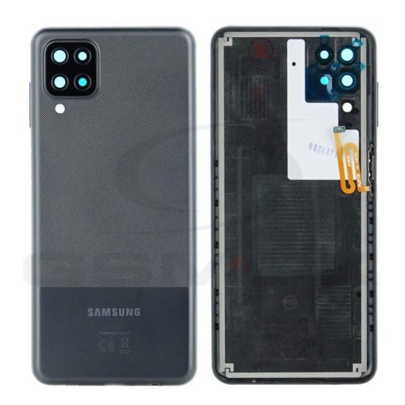 Akkumulátor ház Samsung A125 Galaxy A12 fekete GH82-24487A Eredeti szervizcsomag