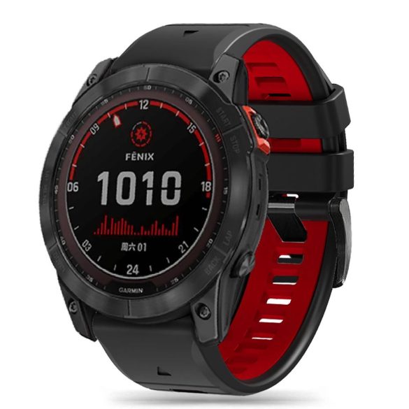 Tech-Protect IconBand Pro csereszíj Garmin Fenix ​​3 / 5X / 3HR / 5X Plus / 6X / 6X Pro / 7X - fekete-piros