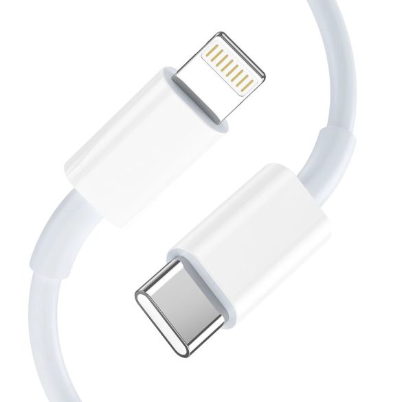 Tech-Protect C35W hálózati töltő 2xUSB-C csatlakozással Type-C - Lightning kábellel 35W PD - fehér