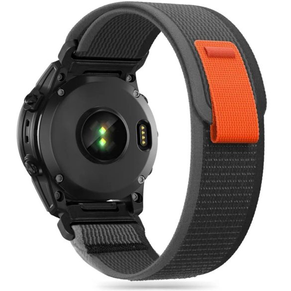 Tech-Protect Nylon csereszíj Garmin Fenix ​​3 / 5X / 3HR / 5X Plus / 6X / 6X Pro / 7X - fekete-narancs