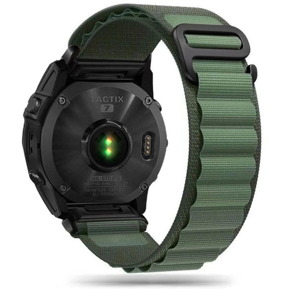 Tech-Protect Nylon Pro csereszíj Garmin Fenix ​​3 / 5X / 3HR / 5X Plus / 6X / 6X Pro / 7X - sötétzöld