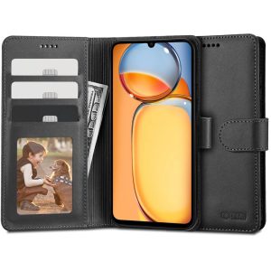 Tech-Protect Wallet tok Xiaomi Redmi 13C/ Poco C65 - fekete