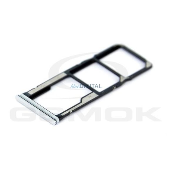 Sim-Kártya Tartó Xiaomi Redmi Note 8 Ezüst / Holdfény Fehér 48200000013W Eredeti