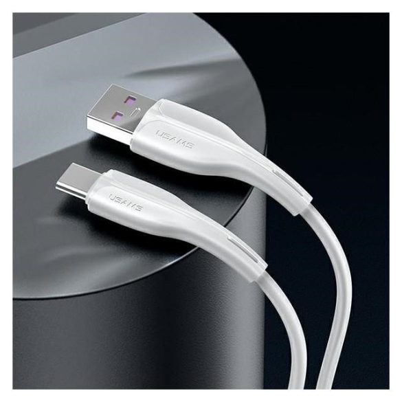 Kábel USAMS USB-C 5A gyorstöltés 1M U38 SJ376USB02 USA-SJ376 FEHÉR