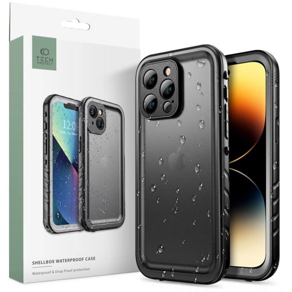 Tech-Protect ShellBox vízálló tok iPhone 14 Pro Max - fekete