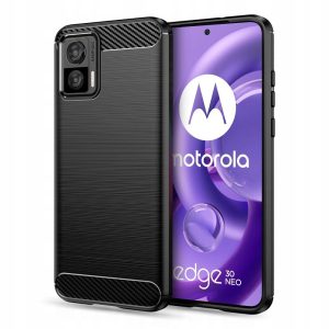 Tech-Protect TPUCarbon tok Motorola Edge 30 Neo - fekete