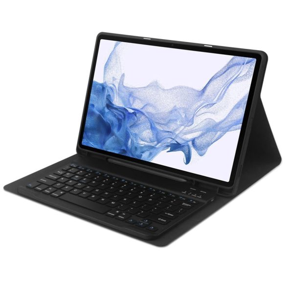 Tech-Protect SC Pen + Keyboard tok Samsung Galaxy Tab S7+/S8+/S7 FE - fekete