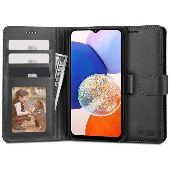 Tech-Protect Wallet tok Samsung Galaxy A14 4G/5G - fekete