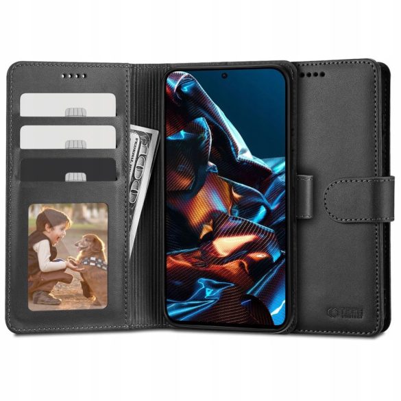 Tech-Protect Wallet tok Xiaomi Redmi Note 12 Pro 5G / Xiaomi Poco X5 Pro 5G - fekete