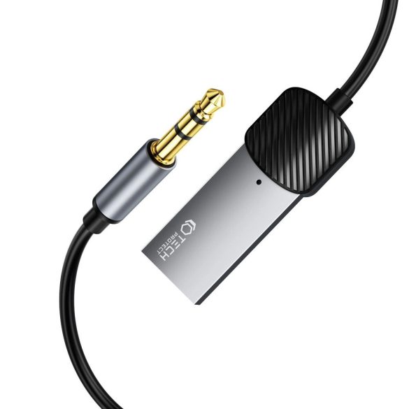 Tech-Protect UltraBoost audio mini jack 3,5 mm-es (apa) / Bluetooth adapter - szürke