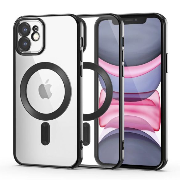 Tech-Protect MagShine Line MagSafe tok iPhone 11 - átlátszó-fekete