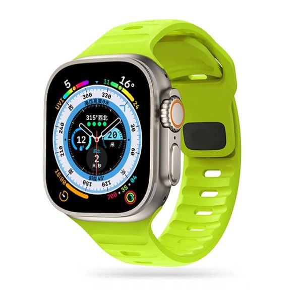 Tech-Protect IconBand Line csereszíj Apple Watch 4 / 5 / 6 / 7 / 8 / 9 / SE / Ultra 1 / 2 (42/44/45/49 mm) - limezöld