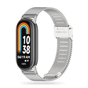 Tech-Protect MilaneseBand csereszíj Xiaomi Smart Band 8 - ezüst színű