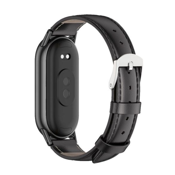 Tech-Protect LeatherFit csereszíj Xiaomi Smart Band 8 - fekete