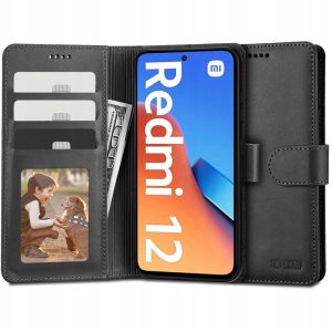 Tech-Protect Wallet tok Xiaomi Redmi 12 - fekete