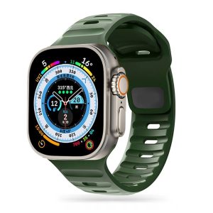 Tech-Protect IconBand Line csereszíj Apple Watch 4 / 5 / 6 / 7 / 8 / 9 / SE (38/40/41 mm) - sötétzöld