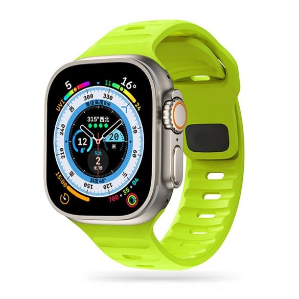 Tech-Protect IconBand Line csereszíj Apple Watch 4 / 5 / 6 / 7 / 8 / 9 / SE (38/40/41 mm) - limezöld