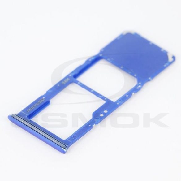 SIM-kártya és memóriakártya tartó Samsung A705 Galaxy A70 kék egyetlen GH98-44283C [eredeti]