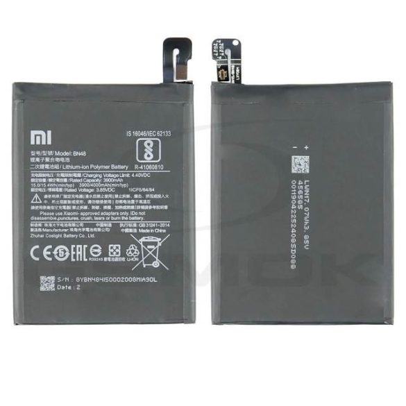 Akkumulátor Xiaomi Redmi Note 6 Pro Bn48 4000Mah Xiaomi Redmi Note 6 Pro Bn48 4000Mah 