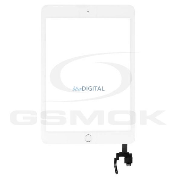 Érintőkijelző Ipad Mini 3 (A1599, A1600) Fehér, Ic Rendszerrel, Matricával És Home-Gal