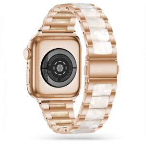 Tech-Protect Modern Bracelet csereszíj Apple Watch 4 / 5 / 6 / 7 / 8 / 9 / SE (38/40/41 mm) - arany-gyöngyház