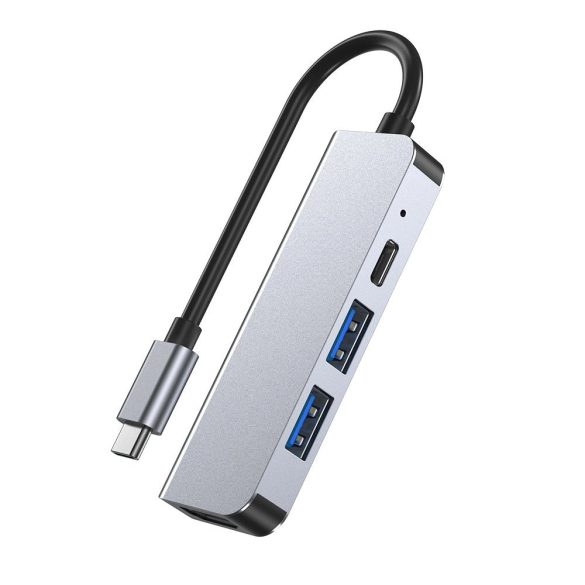 Tech-Protect V2 dokkoló 4 az 1-ben USB-C - USB-A 3.0 / USB-A 2.0 / USB-C / HDMI - szürke