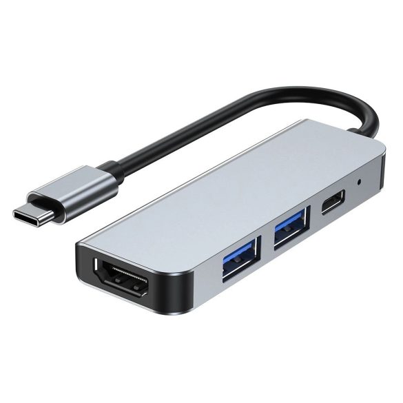 Tech-Protect V2 dokkoló 4 az 1-ben USB-C - USB-A 3.0 / USB-A 2.0 / USB-C / HDMI - szürke