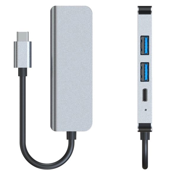 Tech-Protect V2 dokkoló 4 az 1-ben USB-C - USB-A 3.0 / USB-A 2.0 / USB-C / HDMI - szürke