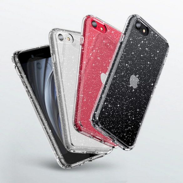 Tech-Protect Glitter tok iPhone 7/8/SE 2020/SE 2022 - átlátszó