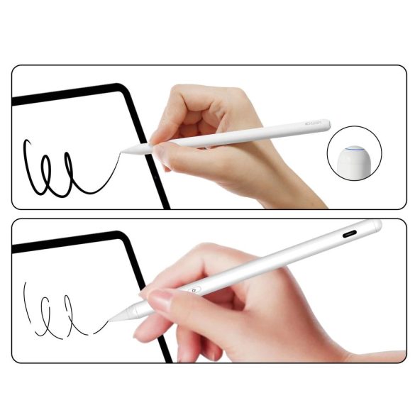 Tech-Protect Digital Magnetic Stylus Pen 2 aktív érintőceruza iPad-hez - fehér