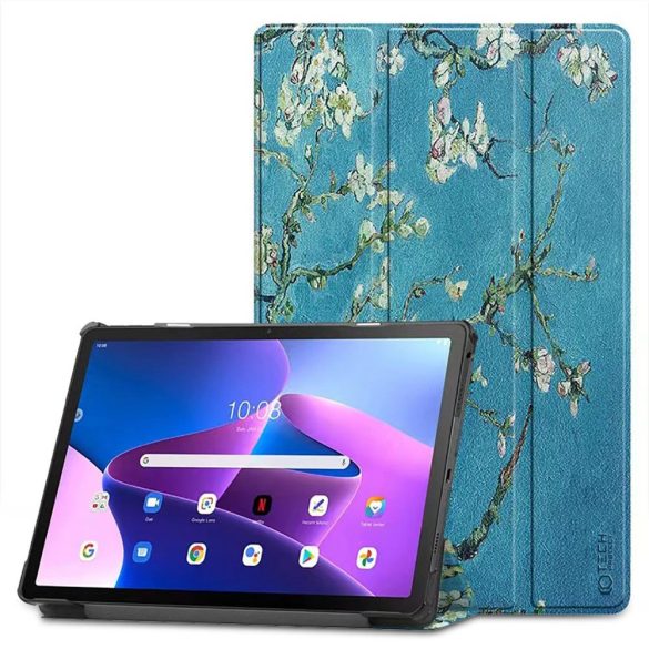 Tech-Protect SmartCase tok Lenovo Tab M10 Plus (3 gen.) - kék virágos