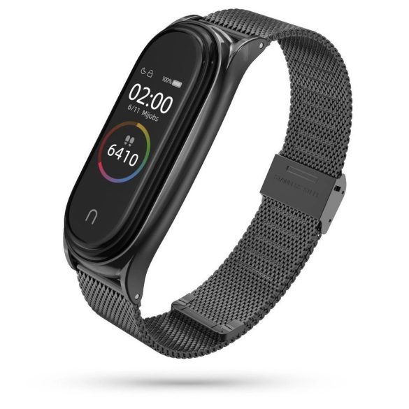 Tech-Protect MilaneseBand csereszíj Xiaomi Mi Band 7 / Xiaomi Mi Band 7 NFC - fekete