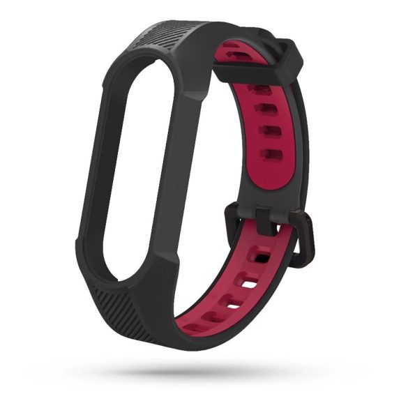 Tech-Protect Armor csereszíj Xiaomi Mi Band 5 / Xiaomi Mi Band 6 / Xiaomi Mi Band 7 / Xiaomi Mi Band 7 NFC - fekete-piros