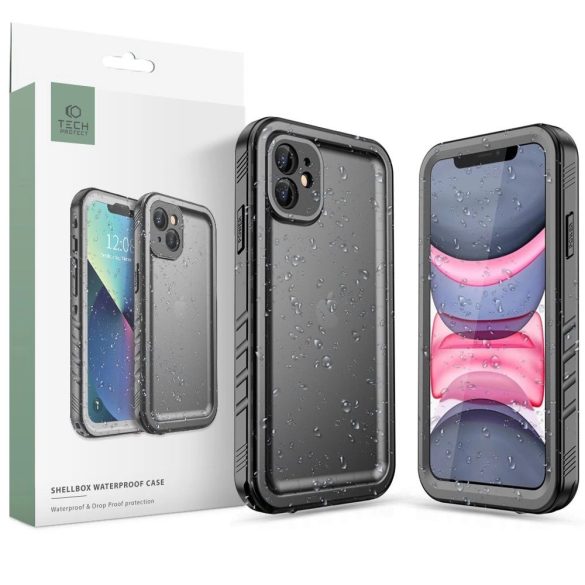 Tech-Protect ShellBox vízálló tok iPhone 11 - fekete