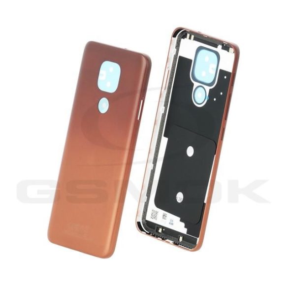 Akkumulátor ház Motorola Moto E7 Plus Twilight Orange 5S58C17430 5S58C17413 Eredeti szervizcsomag