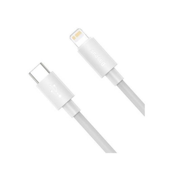 Kábel Usb-C Lightning 2.4A 1.5M Baseus Simple Wisdom Tzcatlzj-02 Fehér Szett 2 Db