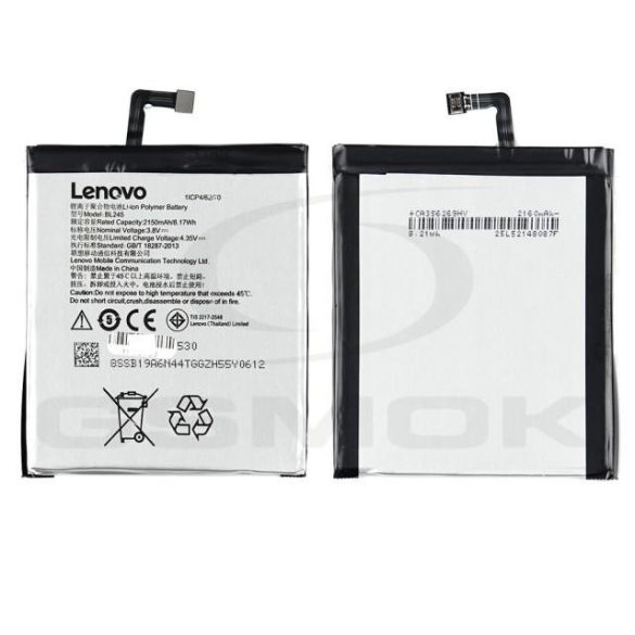 Akkumulátor Lenovo S60 Bl245 BL-245 SB19A6N44T SB19A6N44R SB19A6N44P 2150MAH Eredeti