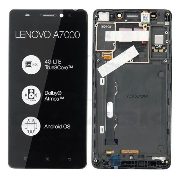 LCD + Touch Pad Teljes Lenovo A7000 Fekete tok 5D68C01161 Eredeti szervizcsomag