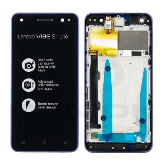 LCD + Touch Pad Teljes Lenovo Vibe S1 Lite Fekete tok 5D68C05176 Eredeti szervizcsomag