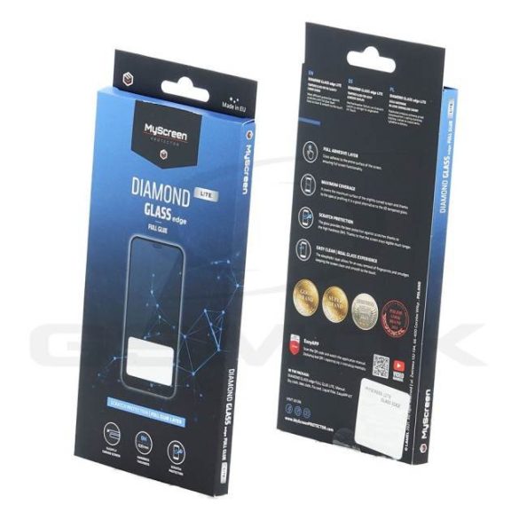 Iphone 13 Pro Max - Myscreen Diamond Glass Lite Edge Edzett Üveg Tempered Glass Teljes Ragasztás Fekete