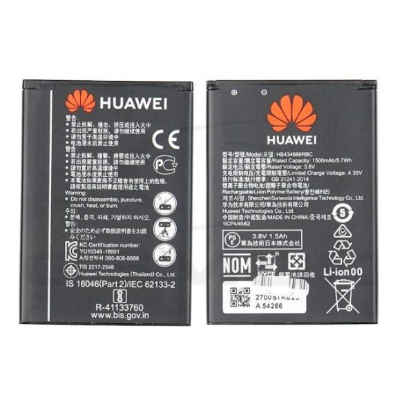 Akkumulátor Huawei E5573 / E5575 / E5577 Hb434666Rbc 1500Mah 24022700 Eredeti Ömlesztve