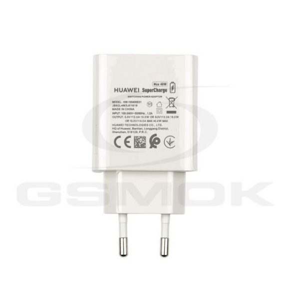 Huawei gyári töltő 1xUSB-A csatlakozóval 40W [Hw-100400E00/Hw-100400E01] fehér