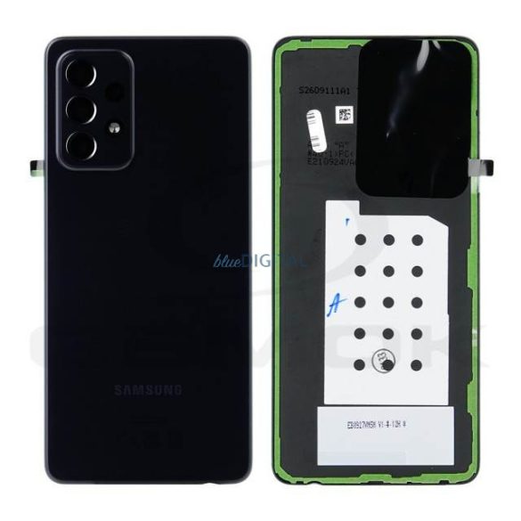 Akkumulátor Fedél Ház Samsung A528 Galaxy A52S Partyelmetes Fekete Gh82-26913A Gh82-26858A Eredeti Szervizcsomag