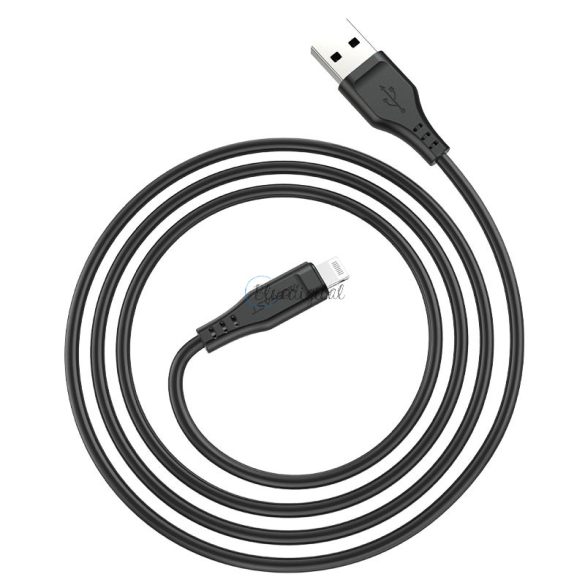 ACEFAST USB-A - Lightning töltő- és adatkábel 1,2 m-es vezetékkel - 5V/2,4A - ACEFAST C3-02 Acewire Charging Data Cable - fekete (Apple MFI engedélyes)