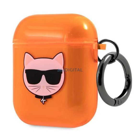 Karl Lagerfeld KLA2UCHFO AIRPODS tok Orange / Orange Choupette