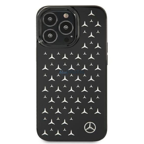 MERCEDES MEHCP13LESPBK iPhone 13 PRO / 13 6.1 "fekete keményszínű ezüst csillag tok