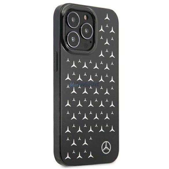 MERCEDES MEHCP13LESPBK iPhone 13 PRO / 13 6.1 "fekete keményszínű ezüst csillag tok