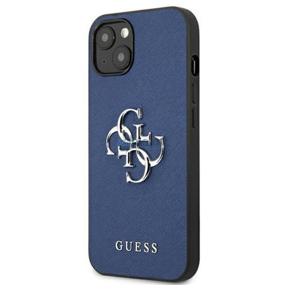 Guess GUHCP13SSA4GSBL IPHONE 13 MINI 5,4 "kék / kék herdtok Safiano 4G fém logó