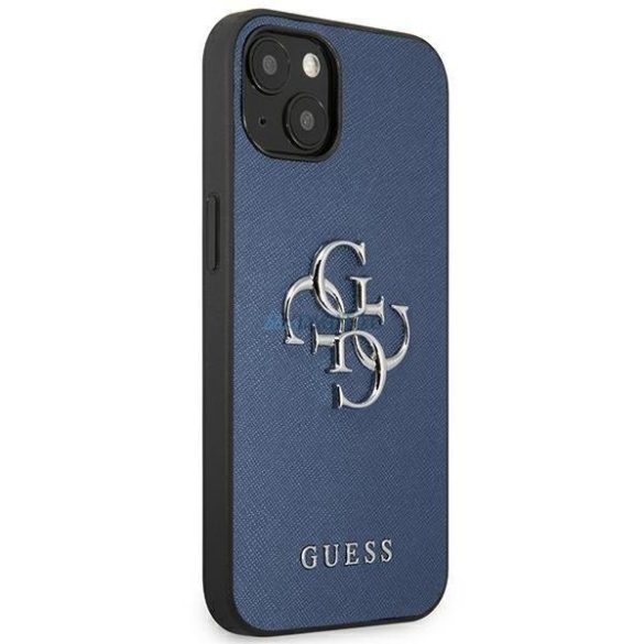 Guess GUHCP13SSA4GSBL IPHONE 13 MINI 5,4 "kék / kék herdtok Safiano 4G fém logó